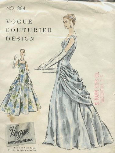 Vintage Fashion Sketches, Vintage Vogue Sewing Patterns, Patron Vintage, Vogue Vintage, Vintage Dress Patterns, Vogue Sewing, Vogue Sewing Patterns, Retro Mode, Vogue Patterns