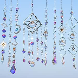 Crystal Suncatchers Diy Simple, Diy Crystal Suncatcher, Diy For Mom, Hanging Crystals Diy, Diy Lanyards, Suncatchers Diy, Crystal Suncatchers Diy, Prism Suncatcher, Dream Catcher Mobile