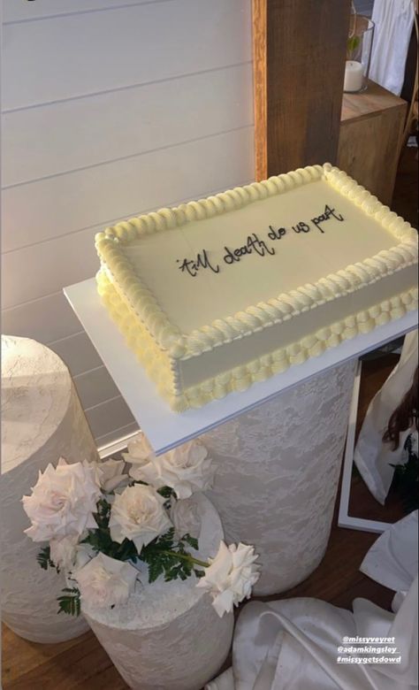 Simple Square Wedding Cake, Vintage Wedding Sheet Cake, White Wedding Sheet Cake, Sheet Cakes For Weddings Reception, Long Sheet Cake Wedding, Simple Wedding Sheet Cake, Engagement Party Sheet Cake, Sheet Cake Wedding Cakes Ideas, Costco Sheet Cake Wedding