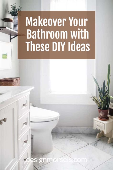 Makeover Your Bathroom with These DIY Ideas Remodeling Ideas On A Budget Bedroom Makeovers Small Bathrooms, Bathroom Remodels On A Budget, Easy Bathroom Updates Diy, Update Small Bathroom On A Budget, Small Bathroom Makeovers On A Budget, Diy Bathroom Remodel On A Budget, Diy Small Bathroom Remodel On A Budget, Diy Home Improvement On A Budget, Bathroom Refresh On A Budget