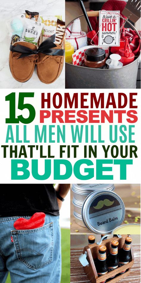 DIY gifts for husbands, sons, and boyfriends aren't always the easiest, but more often than not, homemade presents are the way to go. You can personalize the gift for the man in your life to make sure he gets all the goodies he loves. Here are some favorite easy gifts for him that won't break the bank. #gifts #diygifts #homeadegifts #xmasgifts #diybunker Gifts For Boyfriend Long Distance, Diy Kids Room, Diy Gifts For Christmas, Homemade Presents, Surprise Gifts For Him, Diy Gifts For Men, Diy Christmas Presents, Easy Diy Christmas Gifts, Diy Gifts For Him