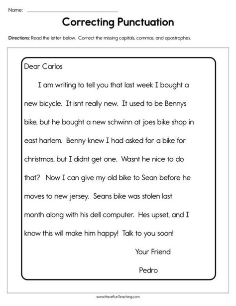 Proper Nouns - Have Fun Teaching Sentence Correction Worksheets, Capitalization Worksheets, Paragraph Worksheets, Capital Letters Worksheet, Proper Nouns Worksheet, Sentence Editing, Punctuation Worksheets, Read 180, Sentence Correction