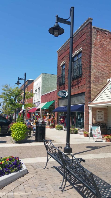 Michigan Small Towns, Waning Bay Michigan, Small Town Aesthetic Summer, Towns Aesthetic, Small Town Summer, Pentwater Michigan, Michigan Aesthetic, South Lyon Michigan, Michigan Beach Towns