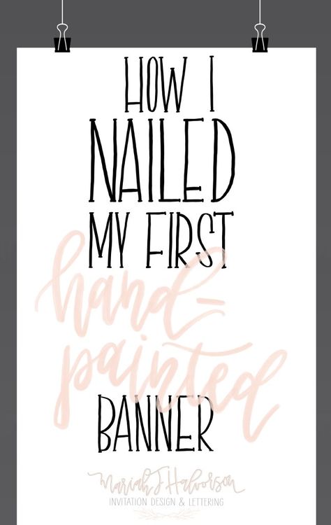 How I Nailed My First Hand-Painted Banner (& How You Can Too!) • MJ Creative Co. Diy Birthday Sign, Baby Shower Banners, Painted Banner, Painting On Fabric, Birthday Painting, How To Make Banners, Canvas Banner, School Banner, Diy Letters