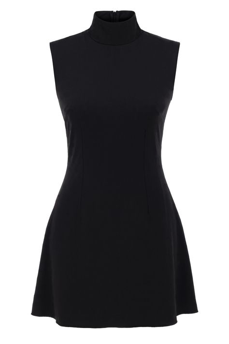 Jocelyn Dress is the perfect way to keep your look chic, sophisticated, and comfortable. This turtleneck, sleeveless mini dress is the perfect combination of style and comfort. There is a hidden zipper detail behind it. The gorgeous black turtleneck dress has a flattering silhouette. This versatile piece can be worn for chic or play—it's perfect for an office party or a night out on the town. Dry clean only. Black Turtleneck Dress, Turtleneck Sleeveless, Turtleneck Dress, Looks Black, Closet Ideas, Office Party, Black Turtleneck, Looks Chic, Turtle Neck Dress