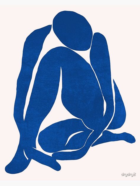 "figure - Henri Matisse inspried (blue)" Postcard by drydry2 | Redbubble Matisse Paintings, Matisse Cutouts, Cut Out Art, Blue Artwork, Matisse Prints, Blue Poster, Matisse Art, Image Fun, Postcards For Sale