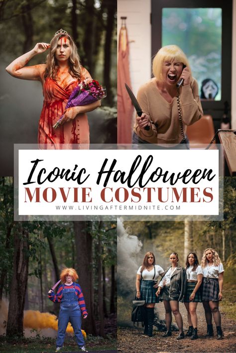 Iconic Halloween Movie Costumes | Last Minute Halloween Costumes Ideas | Costumes for Women Ed And Lorraine Warren Halloween Costume, I Know What You Did Last Summer Costume, Iconic Horror Movie Characters Costumes, 80s Horror Costumes, Practical Magic Costume Ideas, Laurie Strode Costume Halloween, What To Wear To A Haunted House, 90s Costume Ideas Woman Movie Characters, Classic Horror Costumes