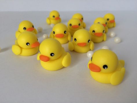 Rubber Duck Fondant 1 Inch | Etsy Decorating Rubber Ducks Ideas, Yellow Duck Cake, Duck Fondant, Rubber Duck Cake, Boys Activities, Duck Cupcakes, Rubber Duck Birthday, Duck Yellow, Duck Cake