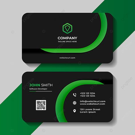 Modern Dark And Green Business Card Template Green Branding Design, Shop Card Design, Green Business Card Design, Green Business Card, Transparent Business Cards, Elegant Business Cards Design, Business Card Design Minimalist, Business Card Design Simple, Corporate Business Card Design