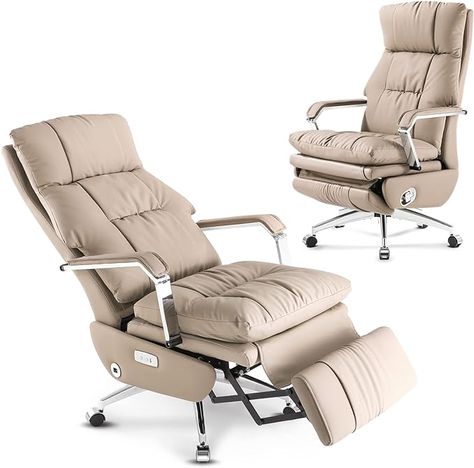 Amazon.com: EMIAH Ergonomic Executive Office Chair Big and Tall Reclining Office Chair with Footrest and Lumbar Support Computer Rolling Desk Chair Electric High Back Comfortable Chair for Heavy People : Office Products Rolling Desk Chair, Comfy Office Chair, Executive Home Office, Reclining Office Chair, Tall Chairs, Chair With Footrest, Executive Office Chair, Comfortable Office Chair, Computer Desk Chair