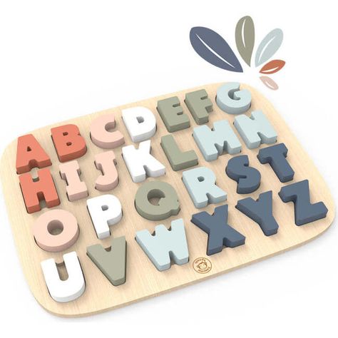 Description The wooden alphabet puzzle is a simple yet effective learning tool. Your little one will have fun with the letters of the alphabet while developing his problem solving and fine motor skills. The colorful wooden letters are easy for little hands to grasp, and each piece is finished with child-safe, non-toxic paint. This toy is crafted from sustainably sourced wood from FSC® certified forests. Presented in a beautiful gift box. Specifications Color: multicolorRecommended Age: 2+Material: woodSize (inches): L: 13 x W: 9 x H: 1Weight (lbs): 1,77Care instructions: Clean only with a damp cloth. Do not use detergents. | Alphabet Puzzle by Speedy Monkey | Kids Toys | Maisonette collects the best children’s products from around the world (unlike Zulily, Etsy, The Tot, Farfetch Kids, Chi Wooden Alphabet Puzzle, Alphabet Puzzle, Wooden Toys Design, Letters Of The Alphabet, Alphabet Puzzles, Kids Holiday Gifts, Wooden Alphabet, Effective Learning, Puzzle Shop