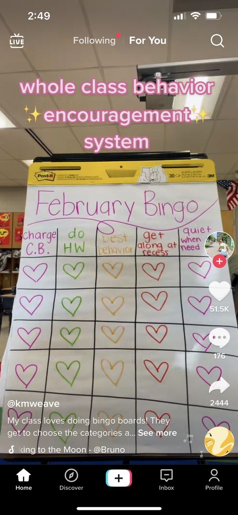 Behavior Bingo, Future Educator, Classroom Engagement, February Classroom, Classroom Arrangement, Dream Classroom, Class Meetings, Responsive Classroom, Classroom Expectations