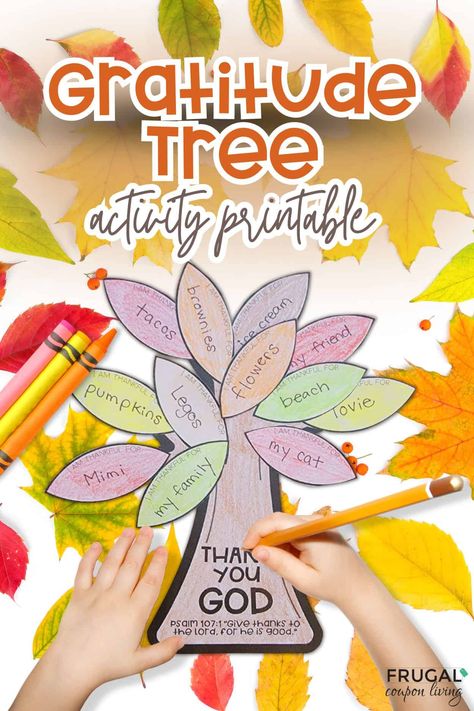 Celebrate the spirit of gratitude with our delightful Gratitude Tree Craft printable template. Designed for young hearts and creative minds, this simple yet meaningful activity invites kids to cut and craft their very own Thankful Tree for Thanksgiving. As each branch blooms with leaves of gratitude, watch the joy unfold and create a cherished keepsake that captures the warmth of the season. Download, cut, and let the thankful crafting begin! #FrugalCouponLiving Preschool Thankful Tree, Thanksgiving Craft Keepsakes, Thankful Childrens Church Lessons, Native American Thanksgiving Crafts, Thanksgiving Craft For 5th Grade, Thanksgiving Decor Classroom, Thankful Crafts For Kids Sunday School, Thanksgiving Crafts For Sunday School Kids, Thanksgiving Craft Sunday School