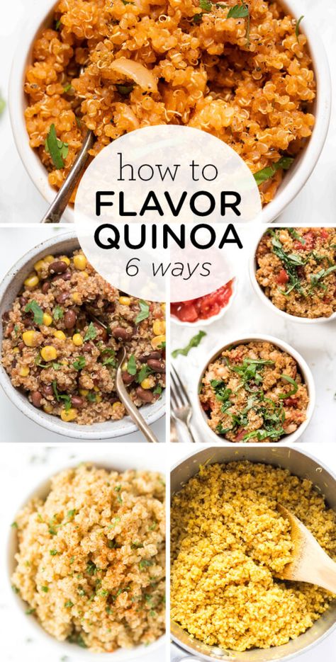 Quinoa Flavoring, Quinoa Garbanzo Recipes, Flavor Quinoa Recipes, Easy Quinoa Lunch Recipes, Quinoa Flavoring Recipes, Best Way To Cook Quinoa, Quinoa Lunch Recipes Chicken, Turmeric Quinoa Recipe, Quinoa Spanish Rice