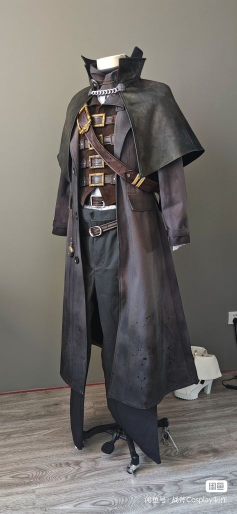 Dieselpunk Outfit Men, Dnd Clothes Inspiration, Urban Male Fashion, Medival Outfits Male Knight, Fantasy Alchemist Outfit, Men’s Steampunk Fashion, Artificer Outfit Male, Steampunk Man Outfit, Merchant Outfit Male