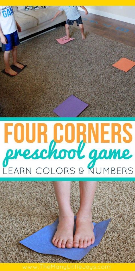 This perfectly simple preschool game about colors requires no prep, gets kids moving, and helps them practice colors and counting skills. Preschool Games Movement, Easy Preschool Games, Preschool Gym, Gym Games For Kids, Preschool Centers, Preschool Colors, Gym Games, Indoor Games For Kids, Movement Activities