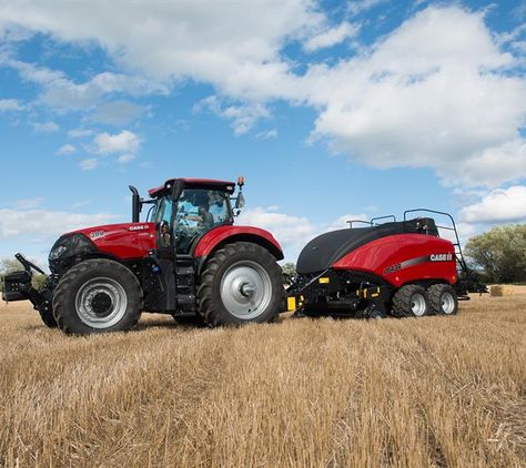 Case Optum 300 tractor & LB434 large square baler ... #Farming #Tractors #FarmEquipment #Harvesters International Harvester, Farming Tractors, Tractor Photos, Case Ih Tractors, Case Tractors, Farm Machinery, Massey Ferguson, Farm Tractor, Farm Equipment