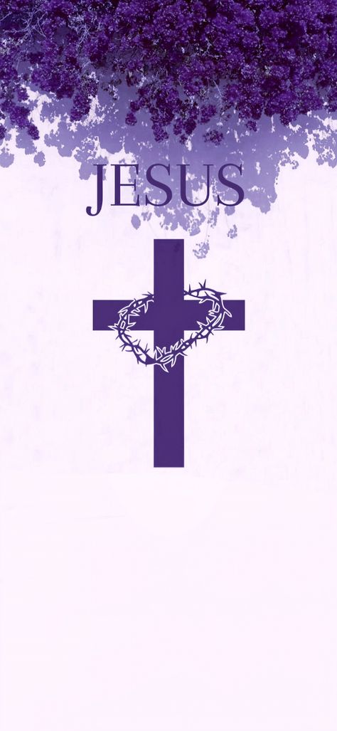 Purple Jesus Wallpaper, Pretty Cross Wallpaper, Christian Wallpapers Aesthetic, Purple Christian Wallpaper, Purple Jesus, Wallpaper Hope, Bible Quotes Background, Christian Iphone Wallpaper, Catholic Wallpaper