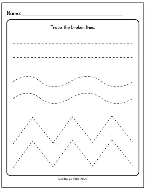 Tracing Lines Worksheets - Tribobot x Mom Nessly Lines Worksheet, Line Tracing Worksheets, Pre Writing Practice, Tracing Worksheets Free, Tracing Lines, Broken Lines, Preschool Tracing, Dot Worksheets, Tracing Sheets