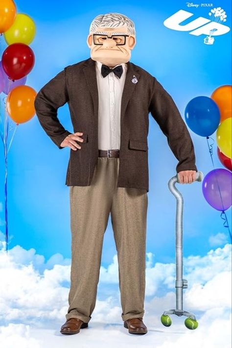 Men's plus size Carl from Up Costume Disney Costumes For Men, Carl Costume, Adult Disney Costumes, Mickey Mouse Headband, Up The Movie, Movie Halloween Costumes, Plus Size Disney, Plus Size Costume, Up Costume