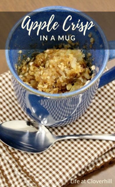 Apple Crisp In A Cup Recipe, Apple Crisp In A Mug, Quick Dessert, Oat Crumble, Cake Mixes, Warm Apple, Cooked Apples, Mug Recipes, In A Mug