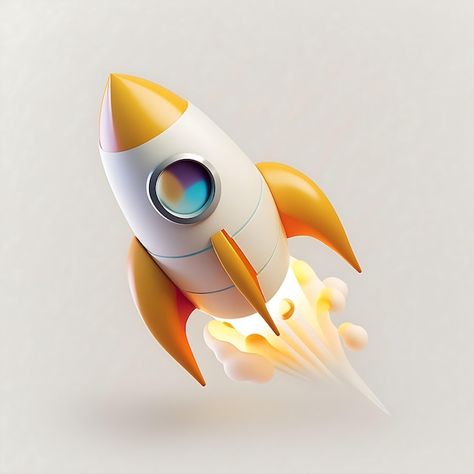 Photo a 3d rocket for social media | Premium Photo #Freepik #photo #rocket-ship #rocket-illustration #rocket-3d #rocket Rocket Ship Illustration, Rocket Png, Youtube Avatar, 3d Design Art, Rocket Illustration, Photoshop Tutorial Typography, Rocket Design, 3d Elements, Graphic Design Assets