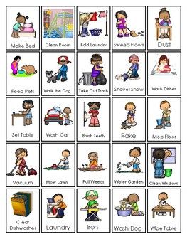 Kid Charts 348 Chore Chart Pictures, Daily Routine Chart For Kids, Helper Chart, Daily Schedule Kids, Kids Routine Chart, Babysitting Activities, Toddler Chores, Community Helpers Preschool, Sight Word Flashcards