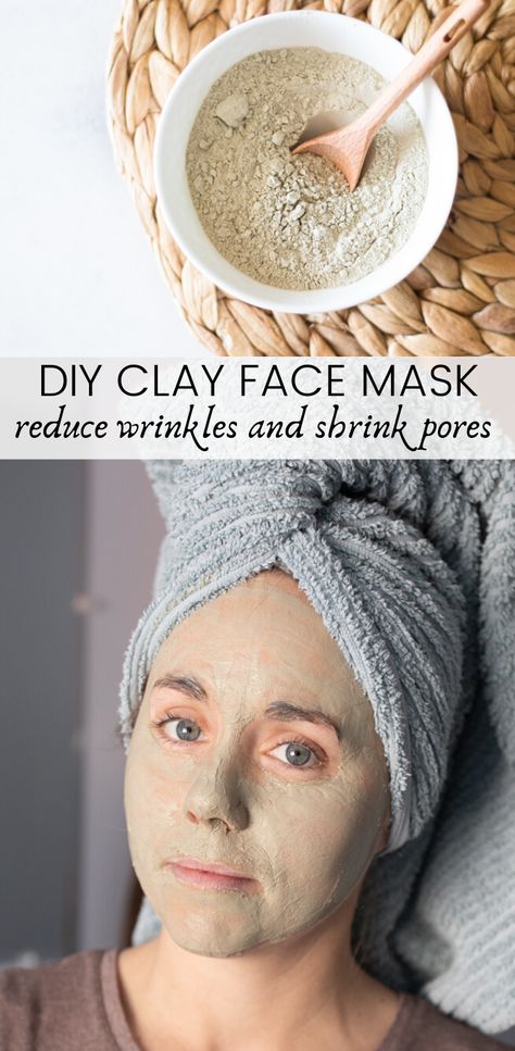 Clay Face Mask Recipe, Bentonite Clay Face Mask, Diy Clay Mask, Turmeric Face Mask, Brown Spots On Face, Clay Face Mask, Face Mask Recipe, Clay Face, Reduce Pores