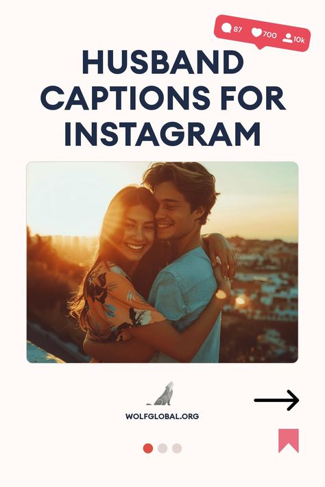 A smiling couple embracing at sunset with text "Husband Captions for Instagram" overhead.
A graphic with a checklist of affectionate statements about a spouse, with an arrow pointing right.
Woman with laptop surrounded by social media icons, promoting an Instagram engagement pod. Captions For Photos With Husband, Insta Captions With Husband, Best Caption For Husband, Love Caption For Husband, One Word Caption For Husband, Birthday Captions For Hubby, Instagram Captions For Husband Love, Insta Caption For Husband, Instagram Husband Captions