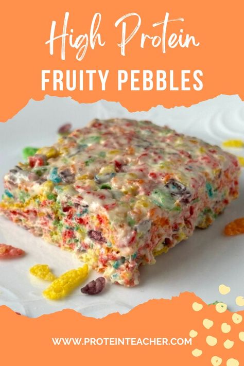 Fruity Pebble Bars, Fruity Pebbles Treats, Fruity Pebble, Fruity Pebbles Cereal, Fruity Snacks, Best Protein Bars, High Protein Bars, Preworkout Snack, Pre Workout Food