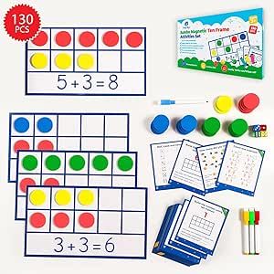 Manipulatives For Kindergarten, Counting Board, Math Counters, Ten Frame Activities, Toddler Math, Sets Math, Preschool Prep, Homeschool Supplies, Math Learning