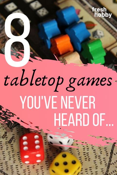 Check out these 8 tabletop games you've (probably) never heard of...  With many of us spending more time at home, it's important to keep some fun, family friendly board games around the house!  These games foster family bonding time and encourage strategy and healthy competition...   Check out the full list and pick up some new board games for your family!  #boardgames #games #tabletopgames #board #games #freshhobby #hobbies #hobby #leisure #activities Game Boards Ideas, Games For The Family, Bord Games, Top Board Games, Healthy Competition, Kickin It Old School, Best Board Games, Table Top Games, Bonding Activities