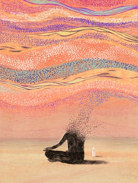 Image Zen, Arte Yoga, Soyut Sanat Tabloları, Meditation Art, Yoga Art, Arte Sketchbook, Art Et Illustration, Visionary Art, Spiritual Art