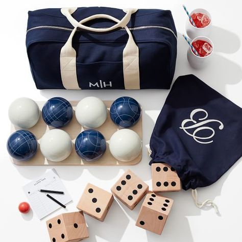 Canvas Bocce Ball Set Bocce Ball Court, Spring Entertaining, Bocce Ball, Personalized Family Gifts, Nice Gifts, Bag Toss, Mark And Graham, Play Room, Kids Playground