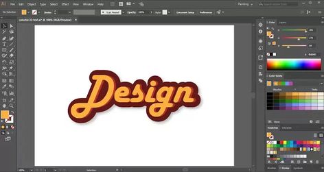 Adobe Tutorials, Create Text, Adobe Illustrator Tutorials, 3d Text Effect, 3d Text, Editing Tutorials, Text Effect, Illustrator Tutorials, Text Effects