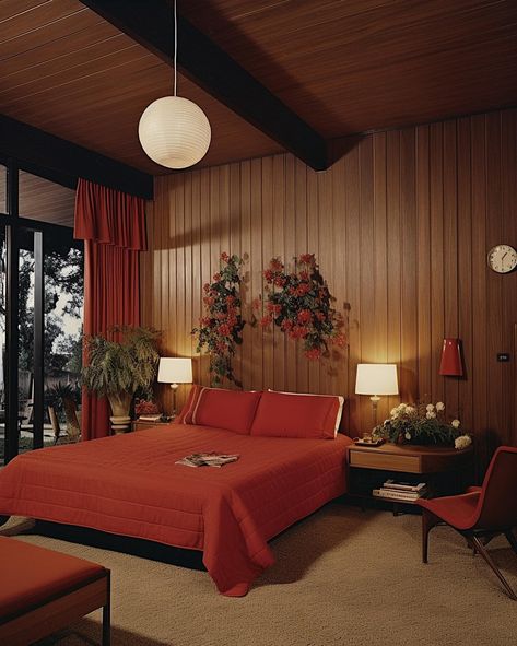 All-American family home in the suburbs / 1972 🧡 • • • • (AI images — MJ 5.2) #70sinterior #1970sinterior #70saesthetic #1970s #70svibes #70snostalgia #70sdecor #70s #vintage #interiordesign #homedecor #luxuryhomes 70s Time Capsule Home, Retro House Interior Design, 70s Homes, 1970 House, Mid Century Modern House Interior, Bedroom 70s, 1970s Bedroom, Futurism Architecture, 70s Style Home