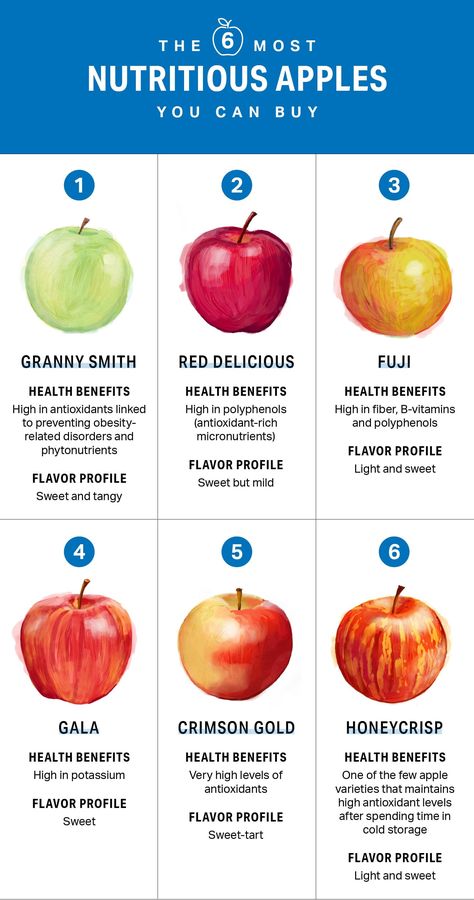 The 6 Most Nutritious Apples You Can Buy | Nutrition | MyFitnessPal Apple Benefits, Baking Soda Beauty Uses, Brown Spots Removal, Healthy Apple, Healthy Food Choices, Healthy Nutrition, Nutrition Tips, Nutrition Recipes, Diet And Nutrition