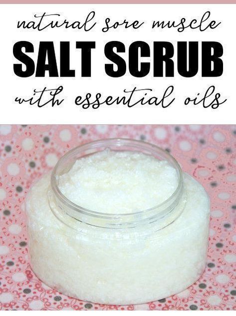 Essential oil salt scrub recipe for sore muscles & body aches & pain. Best natural sore muscle essential oil Epsom salt scrub recipe with organic essential oils for natural pain relief of fibromyalgia symptoms and sore muscles or joint pain. Epsom Salt Scrub Recipe, Essential Oils Sore Muscles, Diy Salt Scrub Recipe, Epsom Salt Scrub, Salt Scrub Diy, Salt Scrub Recipe, Diy Scrubs, Sore Muscle Relief, Sore Muscle