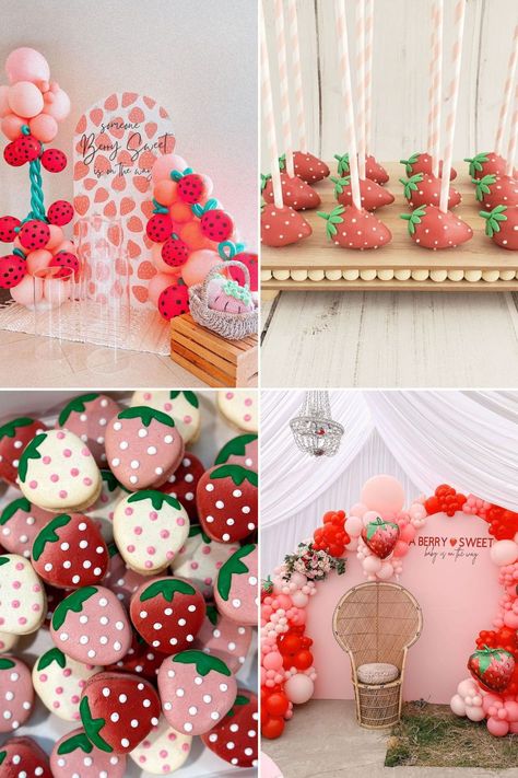 Get ready to celebrate your bundle of joy with 17+ Adorable Baby Shower Ideas for this Summer! From the sweetness of a Strawberry Party Theme to the sunny vibes of Here Comes The Sun, we've got you covered for an unforgettable summer bash. Whether it's an indoor affair or a backyard extravaganza, these cutie themed baby shower ideas are sure to make a splash! #SummerBabyShower #BabyShowerIdeas #StrawberryParty Baby Girl Shower Ideas Summer, Watermelon Themed Baby Shower Ideas, Berry Cute Baby Shower Ideas, Girl Baby Shower Strawberry Theme, Summer Baby Shower Ideas Girl, May Baby Shower Themes, Fruit Themed Baby Shower Ideas, Strawberry Theme Baby Shower Ideas, Sweets Baby Shower Theme