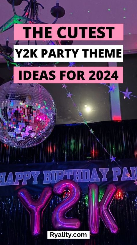 This is the best list of Y2K party decor ideas I've seen! Y2k Party Theme Ideas, 2000 Theme Party Ideas, Y2k Party Ideas, 2000 Party Theme, 2000s Candy, Y2k Party Theme, Y2k Party Decorations, 2000s Party Decorations, 2000s Birthday Party Theme