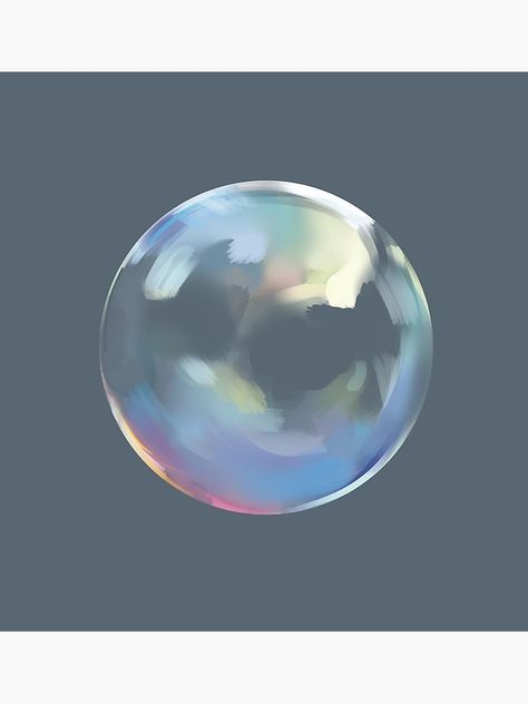 "Bubble - digital painting" Photographic Print by Hrutger | Redbubble. Bubble Drawing, Bubble Painting, Bubble Art, Galaxy Painting, Soap Bubbles, Digital Painting Tutorials, Wow Art, Painting Tutorials, Rainbow Art