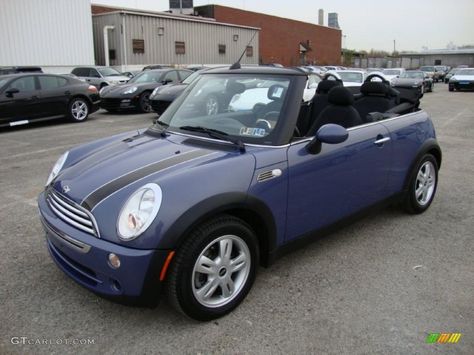 Cool Blue Metallic 2005 Mini Cooper Convertible Exterior Photo #39958490 Yellow Mini Cooper, Blue Mini Cooper, Red Mini Cooper, Mini Cooper Hardtop, 2005 Mini Cooper, Mini Cabrio, Cooper Car, Jaguar Animal, Mini Cooper Convertible