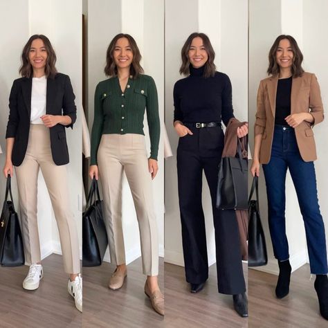 Black Office Wear, Life With Jazz, Outfits Styling, Casual Work Outfits Women, Business Professional Outfits, Smart Office, Winter Pins, Professional Shoes, Wear To Work Dress