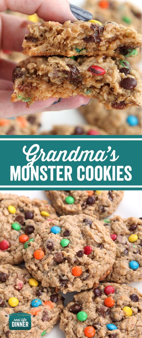 Grandmas Monster Cookies, Best Ever Monster Cookies, Valentines Monster Cookies, Monster Cookies With Karo Syrup, Monster Cookies With Molasses, Monster Cookies With Raisins, Large Monster Cookies, Monster Cookies Oatmeal, Original Monster Cookies Recipe