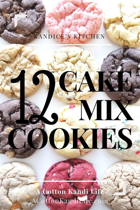 Cookie Combinations, Peanut Butter Cake Mix Cookies, Champagne Cookies, Heath Bar Cookies, Lemonade Cookies, Grasshopper Cookies, Butterfinger Cookies, Cookie Mixes, Cake Mix Cookie