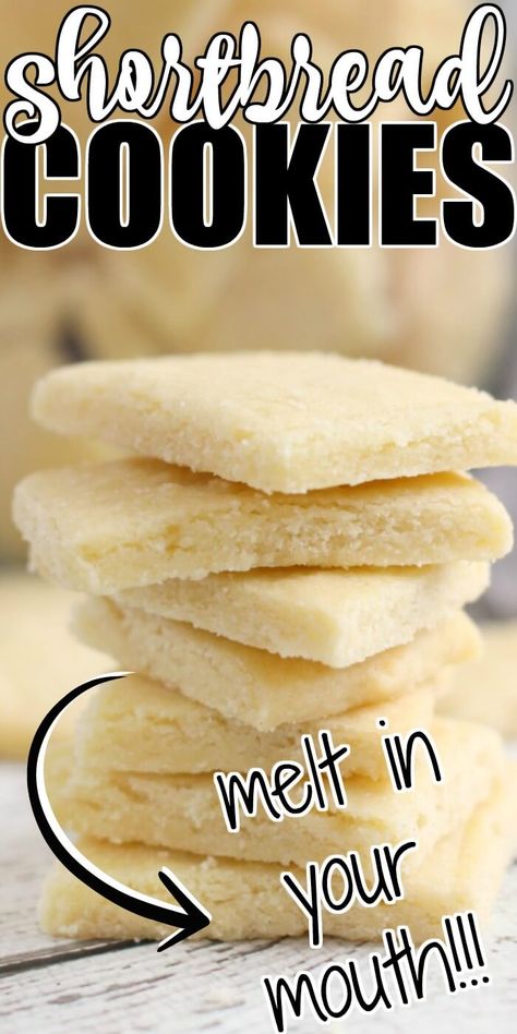 Easy Shortbread Cookies, Easy Shortbread Cookie Recipe, Easy Shortbread, Butter Shortbread Cookies, Best Shortbread Cookies, Shortbread Cookies Recipe, Shortbread Cookies Easy, Hp Sauce, Dessert Simple