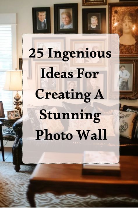 Looking to add a personal touch to your living room decor? Create a stunning photo wall collage with these creative photo wall ideas! Showcase your favorite memories and design a unique space that reflects your style. Bring life to your walls and turn them into an artful display of cherished moments. Get inspired to transform your living room with a beautifully curated photo wall collage that will be the focal point of the room. Discover endless possibilities and let your creativity shine throug Decorating Walls With Pictures, Framed Picture Wall Ideas, How To Arrange Photo Frames On A Wall, Photo Framing Ideas Wall, Cluster Pictures On Wall, Pictures Down Hallway, Family Photo Wall Up The Stairs, Wall With Family Photos, Wall Of Photos Living Room