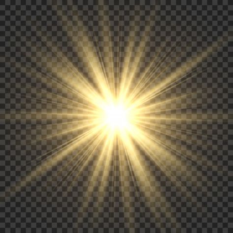 Realistic sun rays. | Premium Vector #Freepik #vector #gold #star #light #sun Sun Rays Tattoo, Ray Tattoo, Light Tattoo, Sparkles Background, Background Images For Editing, Light Flare, Bokeh Lights, New Years Background, Seni 3d