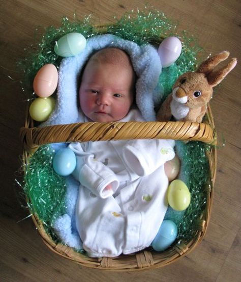 Newborn Easter Basket, Baby Easter Pictures, Newborn Easter, Easter Baby Photos, Blessing From God, New Grandson, Easter Pics, Baby Boy Easter, Easter Photography