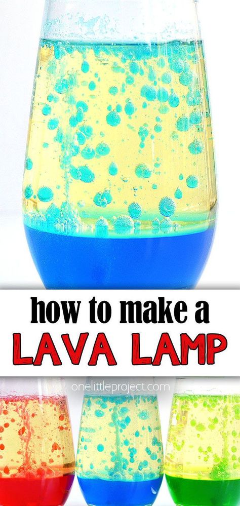 Learn how to make a lava lamp and watch the bubbles float up and down! These homemade lava lamps are such a fun and easy science experiment and they're so mesmerizing to watch! The perfect kids activity to learn about density and acid-base reactions. Home Made Lava Lamps, How To Make Lava Lamps Diy, Lava Lamp Craft, Diy Backdrop Ideas, Lava Lamp For Kids, How To Make Lava, Lava Lamp Experiment, Tornado In A Jar, Homemade Lava Lamp